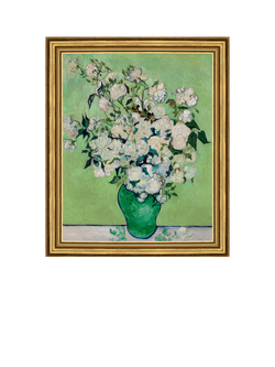 Brookpace Lascelles Vincent Van Gogh 'Roses' Framed Canvas Print, 29 x 34cm, Multi Multi