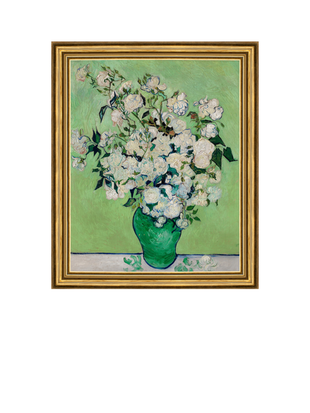 Brookpace Lascelles Vincent Van Gogh 'Roses' Framed Canvas Print, 29 x 34cm, Multi Multi