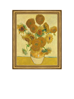 Brookpace Lascelles Vincent Van Gogh 'Sunflowers' Framed Canvas Print, 29 x 34cm, Multi Multi
