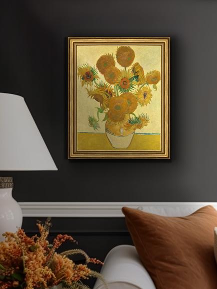 Brookpace Lascelles Vincent Van Gogh 'Sunflowers' Framed Canvas Print, 29 x 34cm - view 2, Multi Multi