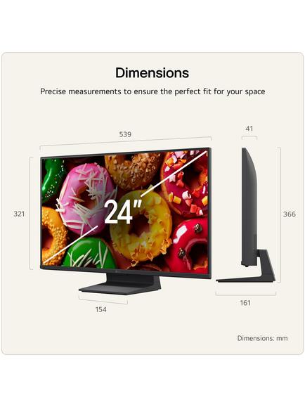LG 24LB70006LA (2026) LED HDR Full HD Smart AI TV, 24 inch, Charcoal Black - view 2, Charcoal Black