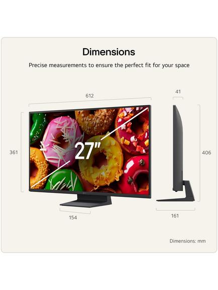 LG 27LB70006LA (2026) LED HDR Full HD Smart AI TV, 27 inch, Charcoal Black - view 2, Charcoal Black