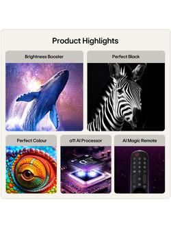 LG OLED55C66LB (2026) OLED evo HDR 4K Ultra HD Smart AI TV, 55 inch with Dolby Atmos, Dark Titan Silver - view 2, Dark Titan Silver