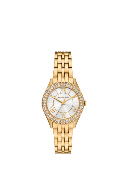 Michael Kors MK7651 Women's Harlowe 33mm Round Bracelet Strap Watch, Gold-tone, Gold-tone
