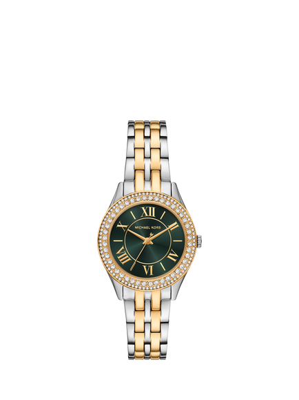 Michael Kors MK7654 Women's Harlowe Crystal Bracelet Strap Watch, Two-Tone, Two-tone