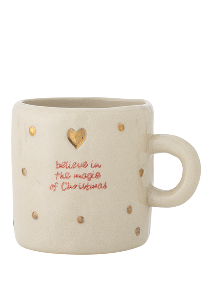 Bloomingville Magic of Christmas Stoneware Mug, 250ml, White, White