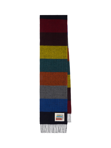 Paul Smith Wool Block Stripe Scarf, Multi Multi, Multi Multi