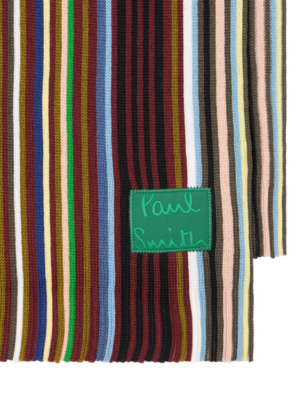 Paul Smith Wool Iver Stripe Scarf, Multi Multi - view 2, Multi Multi
