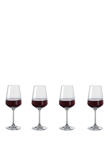 Dartington Crystal Simplicity Red Wine Glass, Set of 4, 350ml, Clear, Clear