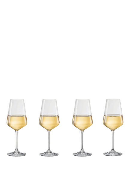 Dartington Crystal Simplicity White Wine Glass, Set of 4, 250ml, Clear, Clear