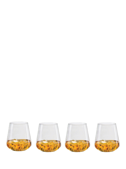 Dartington Crystal Simplicity Glass Tumbler, Set of 4, 290ml, Clear, Clear