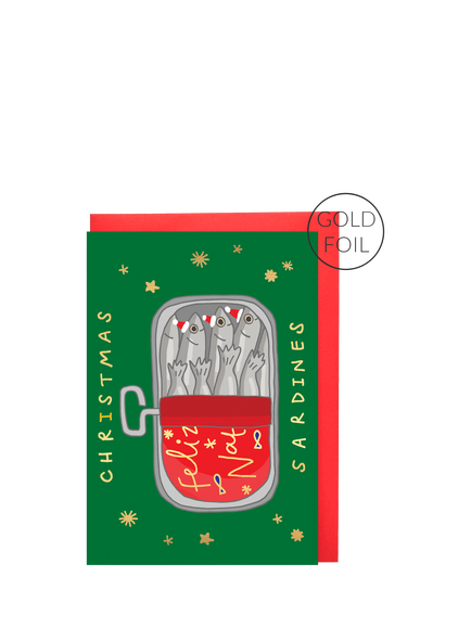 You’ve Got Pen On Your Face Sardines Christmas Cards, Pack of 8 - view 2, Multi