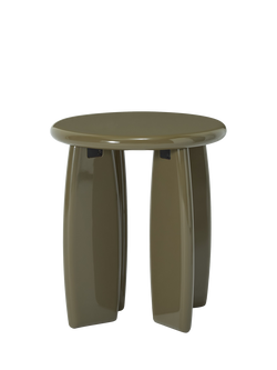John Lewis OUTLET High Gloss Side Table, Dark Khaki, Dark Khaki