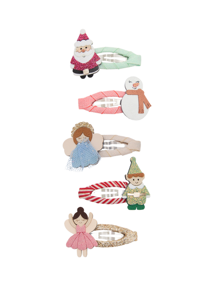 Mimi & Lula Kids' Christmas Character Hair Clips, Multi, Multi