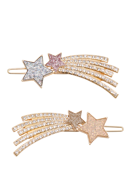 Mimi & Lula Kids' Dazzle Shooting Star Hair Clips, Shimmer, Shimmer