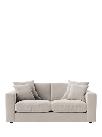 Swoon Althaea Medium 2 Seater Sofa, Crushed Velvet Ecru