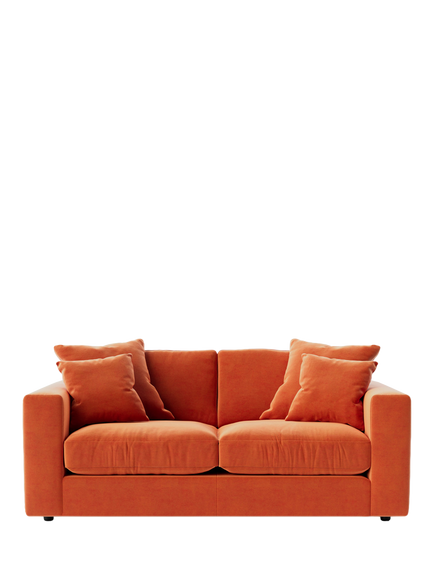Swoon Althaea Medium 2 Seater Sofa, Easy Velvet Burnt Orange
