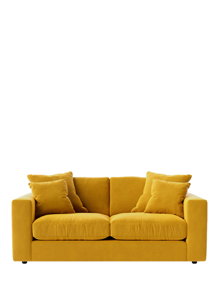 Swoon Althaea Medium 2 Seater Sofa, Easy Velvet Tumeric