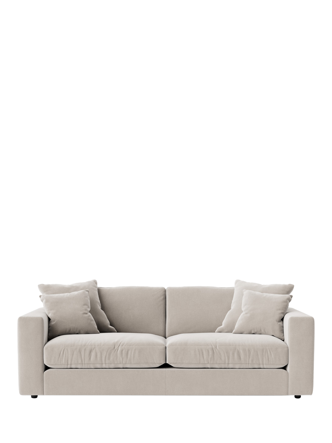 Althaea Range, Swoon Althaea Large 3 Seater Sofa, Crushed Velvet Ecru