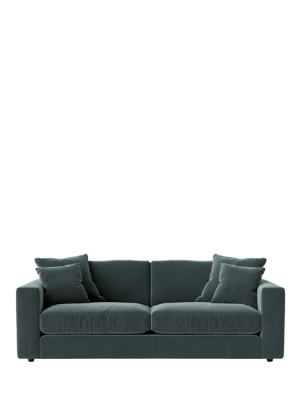 Swoon Althaea Large 3 Seater Sofa, Crushed Velvet Hydro