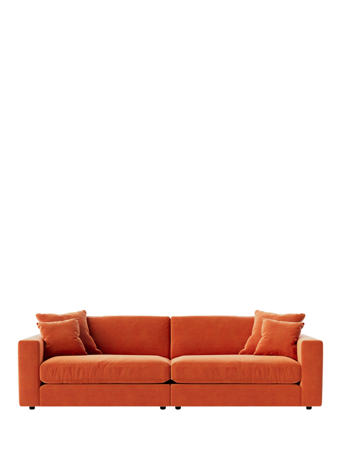 Althaea Range, Swoon Althaea Grand 4 Seater Sofa, Easy Velvet Burnt Orange