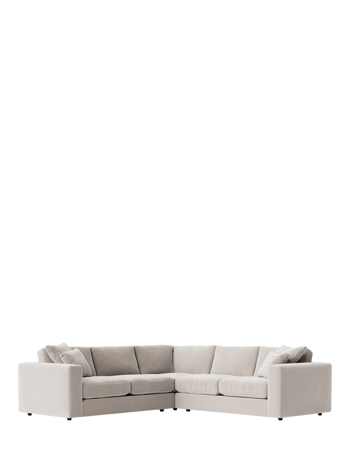Althaea Range, Swoon Althaea 5 Seater Corner Sofa, Crushed Velvet Ecru