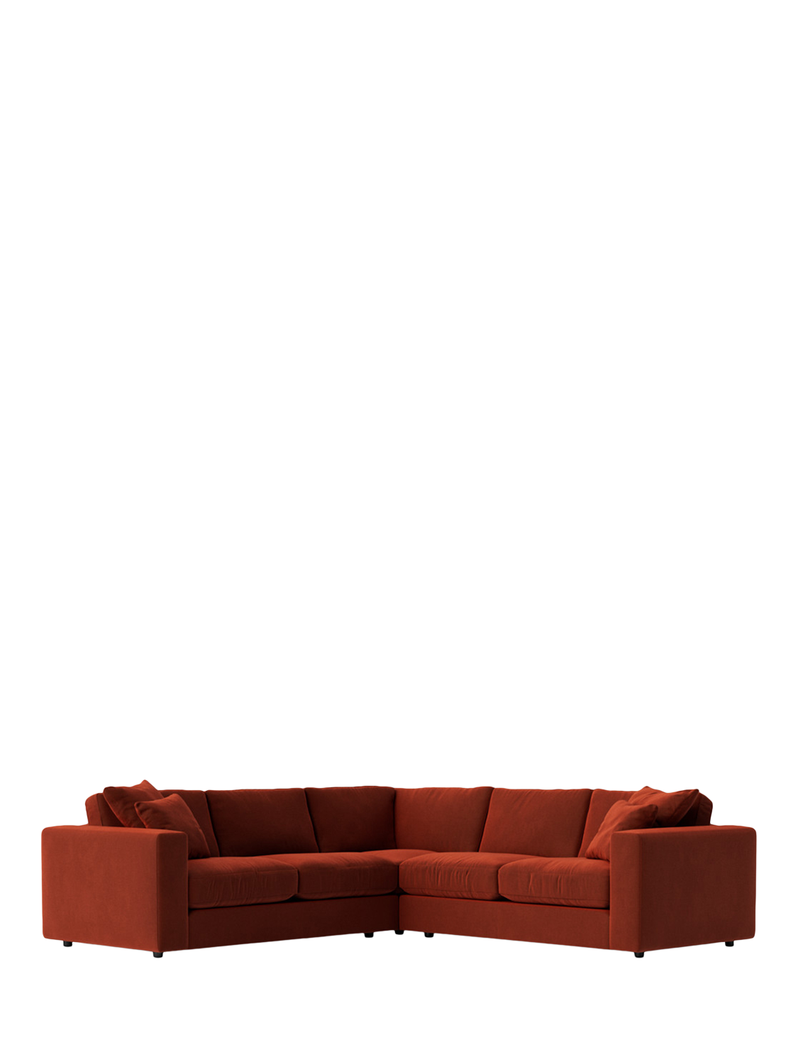 Althaea Range, Swoon Althaea 5 Seater Corner Sofa, Crushed Velvet Harissa