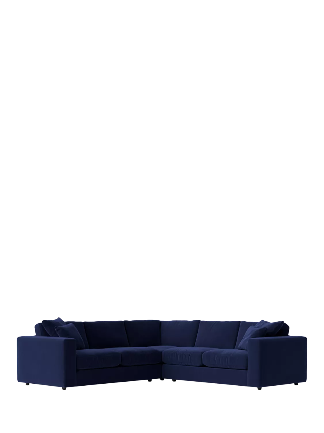 Swoon Althaea 5 Seater Corner Sofa, Easy Velvet Ink