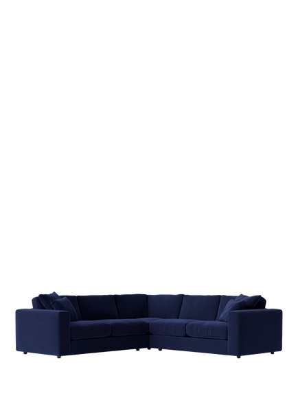 Swoon Althaea 5 Seater Corner Sofa, Easy Velvet Ink, Easy Velvet Ink