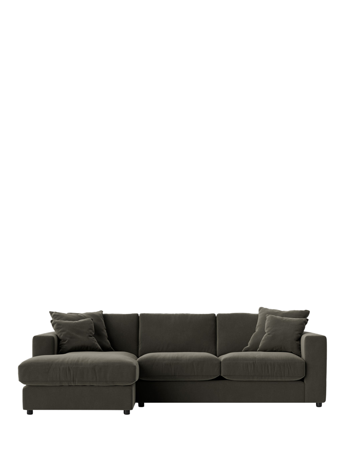 Althaea Range, Swoon Althaea Large 3 Seater LHF Corner End Sofa, Crushed Velvet Spruce