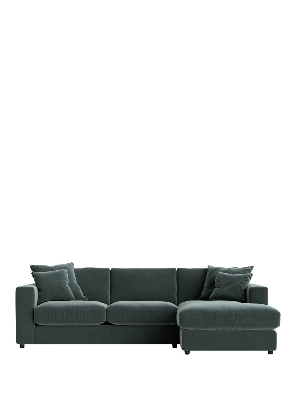 Althaea Range, Swoon Althaea Large 3 Seater RHF Corner End Sofa, Crushed Velvet Hydro