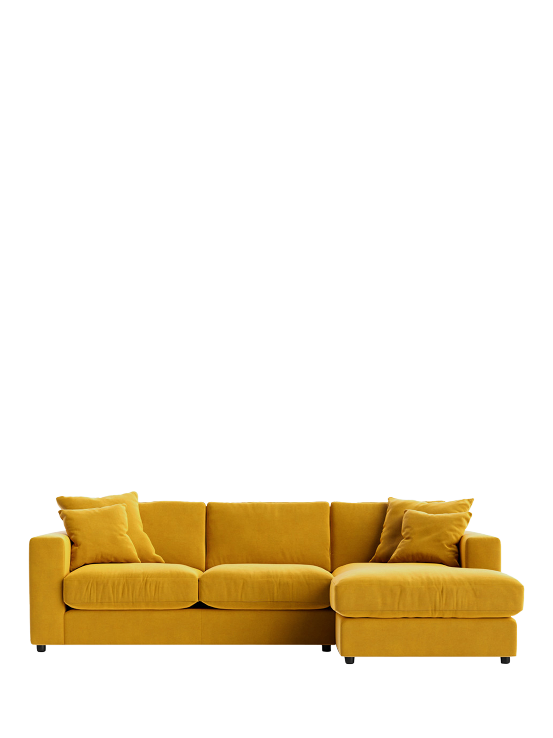 Althaea Range, Swoon Althaea Large 3 Seater RHF Corner End Sofa, Easy Velvet Tumeric