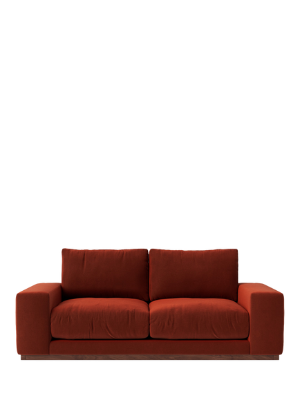 Swoon Denver Medium 2 Seater Sofa, Crushed Velvet Harissa