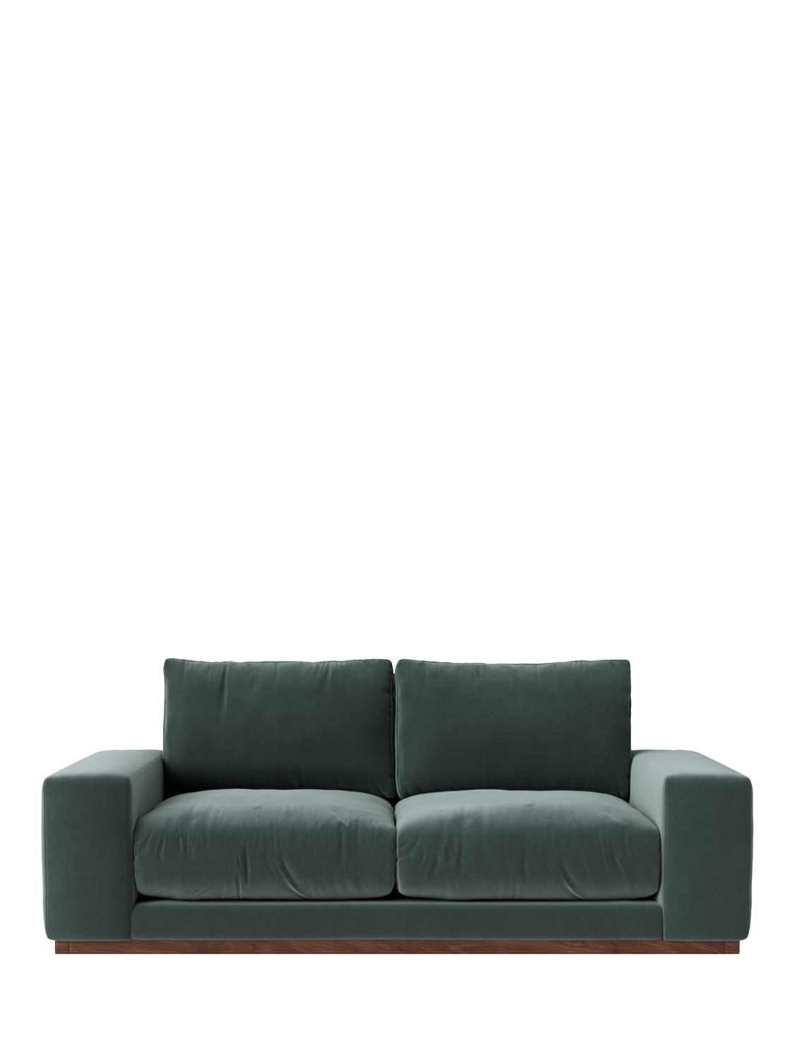 Denver Range, Swoon Denver Medium 2 Seater Sofa, Crushed Velvet Hydro