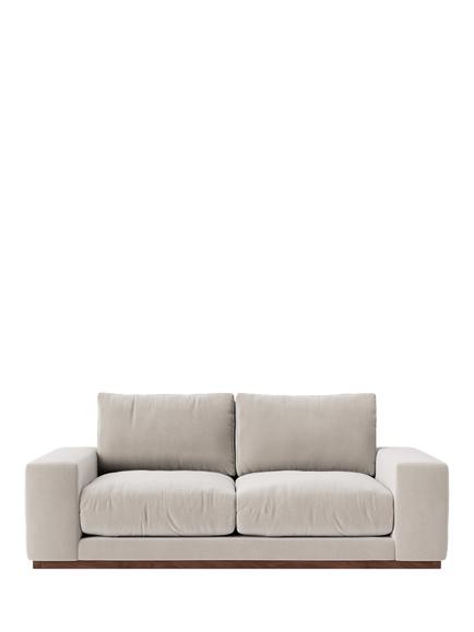 Swoon Denver Medium 2 Seater Sofa, Crushed Velvet Ecru