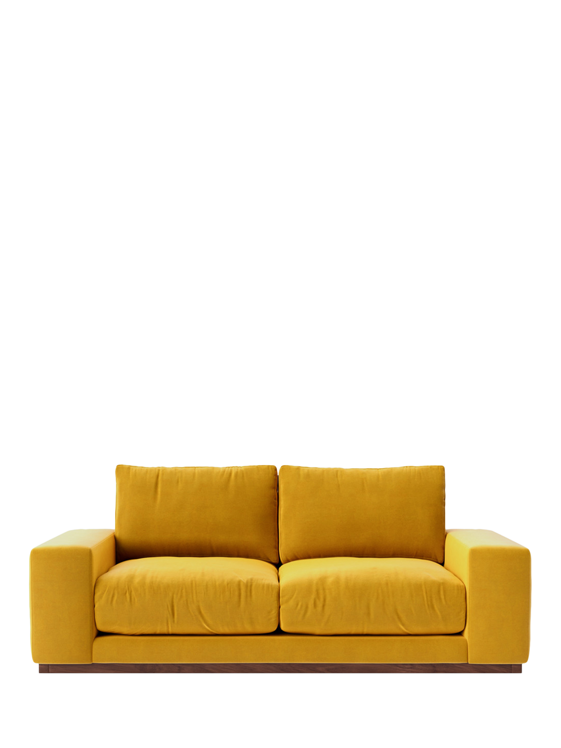 Denver Range, Swoon Denver Medium 2 Seater Sofa, Easy Velvet Tumeric