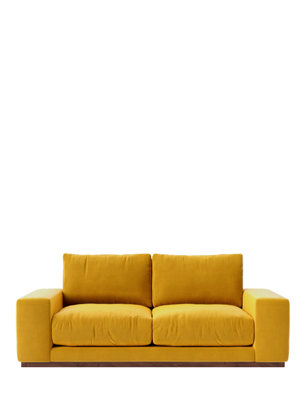 Swoon Denver Medium 2 Seater Sofa, Easy Velvet Tumeric