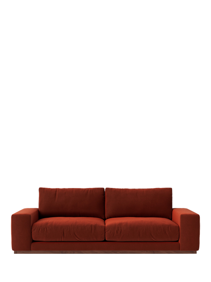 Swoon Denver Large 3 Seater Sofa, Crushed Velvet Harissa
