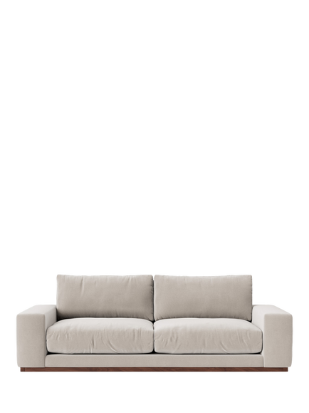 Swoon Denver Large 3 Seater Sofa, Crushed Velvet Ecru