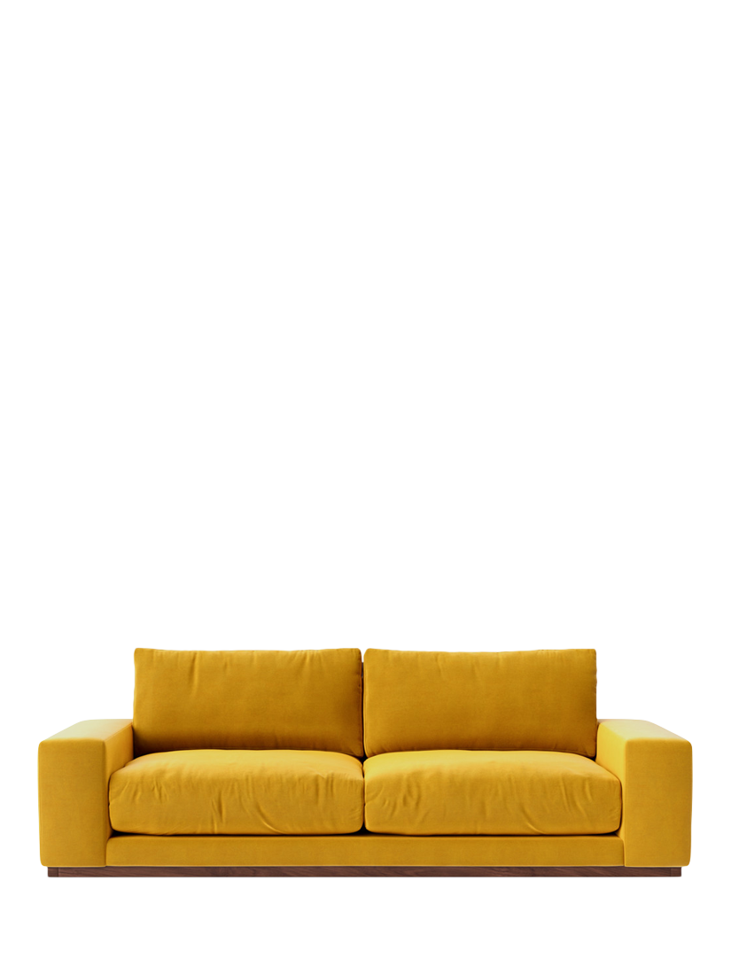 Denver Range, Swoon Denver Large 3 Seater Sofa, Easy Velvet Tumeric