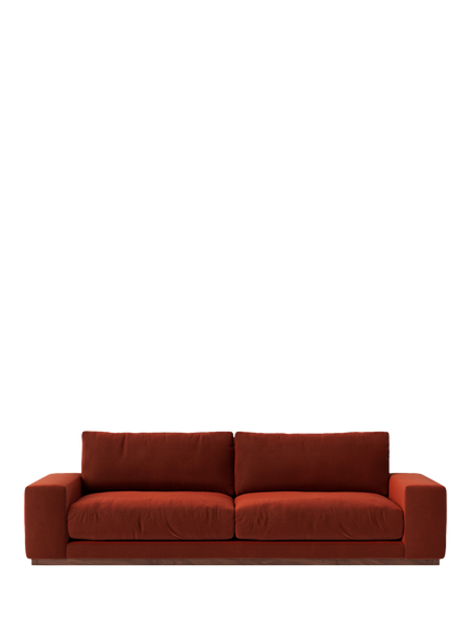 Swoon Denver Grand 4 Seater Sofa, Crushed Velvet Harissa
