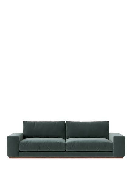 Swoon Denver Grand 4 Seater Sofa, Crushed Velvet Hydro