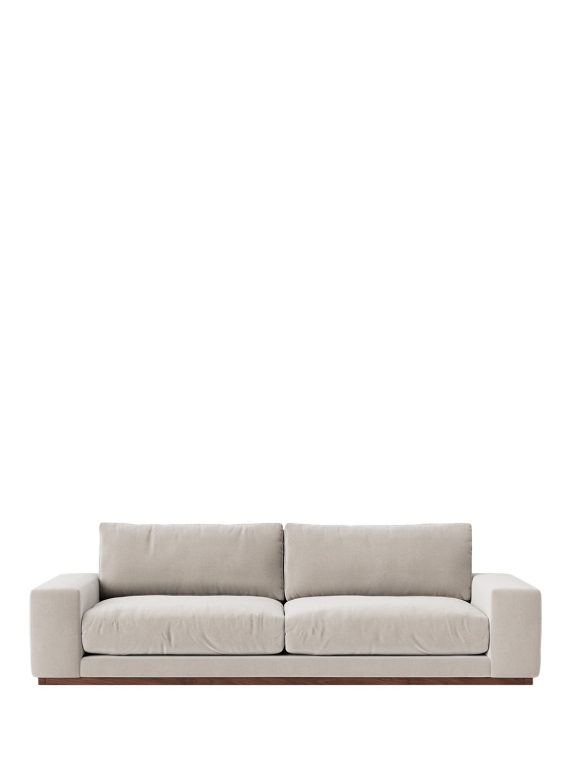 Denver Range, Swoon Denver Grand 4 Seater Sofa, Crushed Velvet Ecru