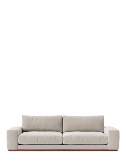Swoon Denver Grand 4 Seater Sofa, Crushed Velvet Ecru