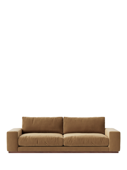 Swoon Denver Grand 4 Seater Sofa, Easy Velvet Biscuit, Easy Velvet Biscuit