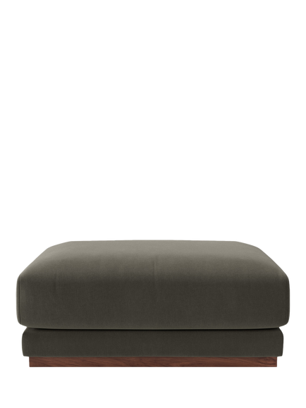 Swoon Denver Ottoman, Crushed Velvet Spruce