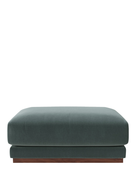 Swoon Denver Ottoman, Crushed Velvet Hydro