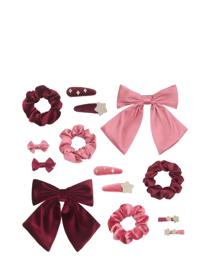 Mimi & Lula Kids' Hair Accessories Gift Pouch, Burgundy, Burgundy