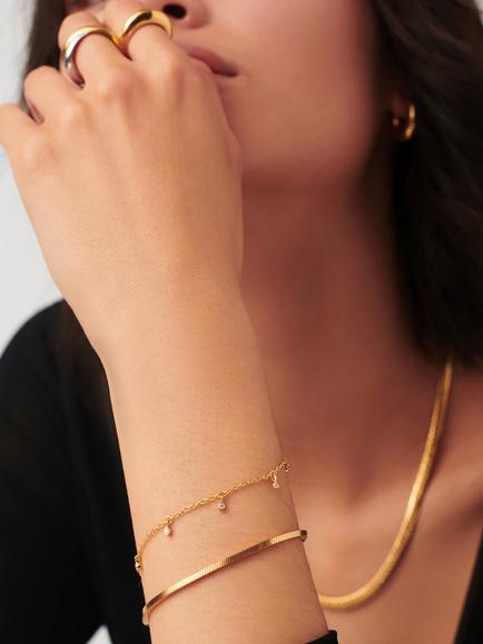 Missoma Comsic Interstellar Drop Bracelet, Gold - view 2, Gold