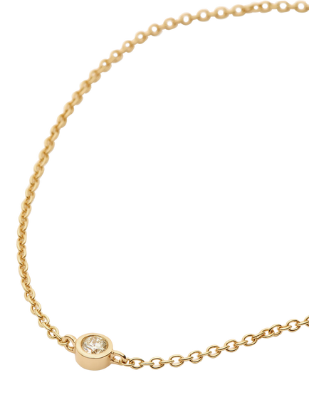 Missoma 14ct Yellow Gold Solitaire Diamond Bracelet, M - view 2, Gold